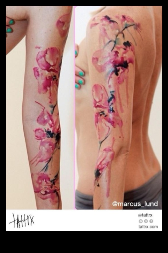 Αποκαλύφθηκαν εκφραστικά τατουάζ ακουαρέλας Ink in Bloom 4 Ink in Bloom: Εκφραστικά τατουάζ με ακουαρέλα που αποκαλύφθηκαν