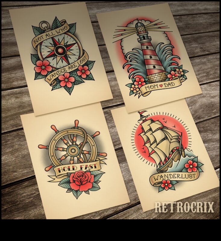 Sailor's Delight: Ναυτική γοητεία σε κλασικά παραδοσιακά τατουάζ