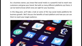 Οι 5 καλύτερες πλατφόρμες μέσων κοινωνικής δικτύωσης για επιχειρηματική διεύρυνση 3 Οι 5 κορυφαίες πλατφόρμες μέσων κοινωνικής δικτύωσης για επιχειρηματική ανάπτυξη